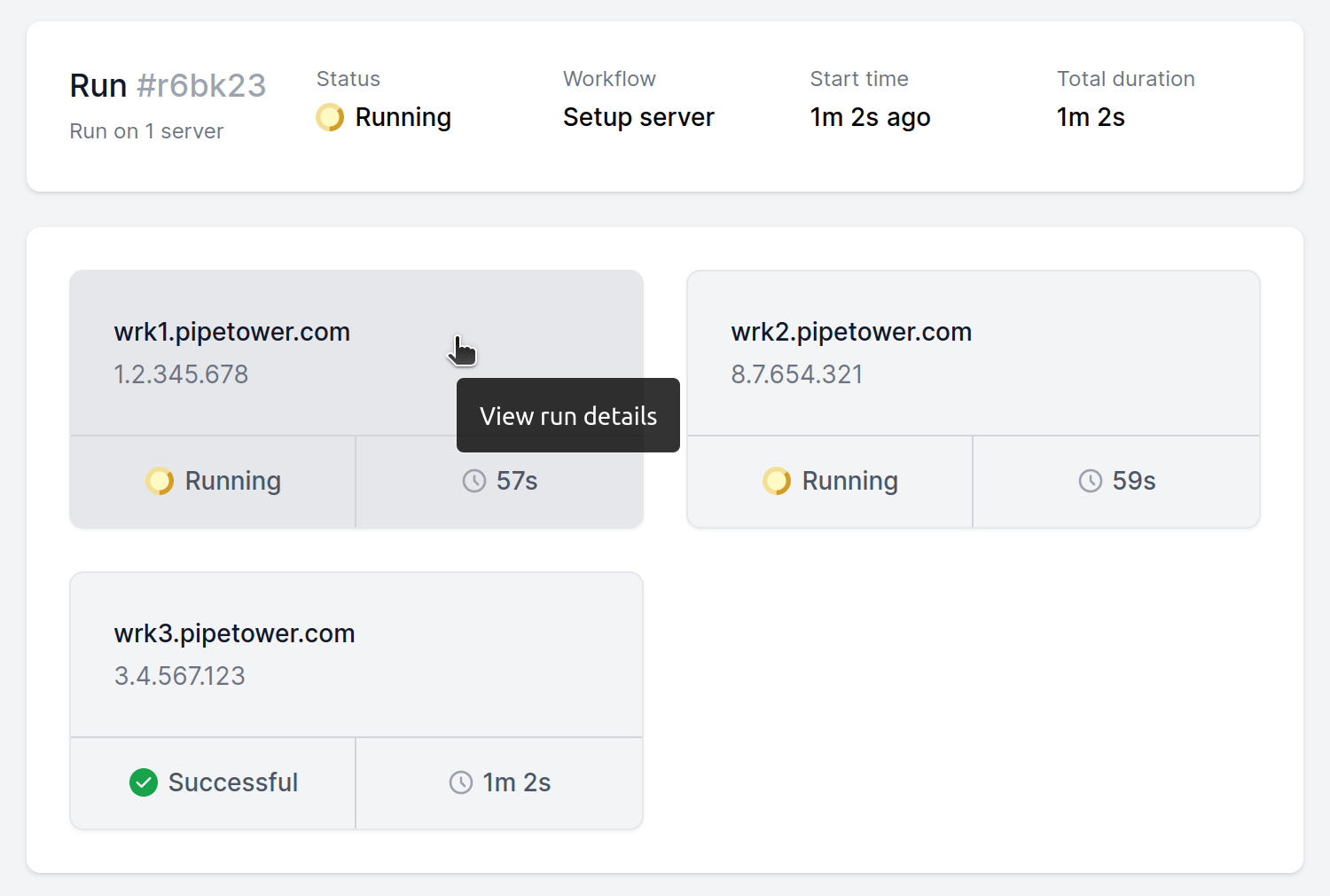 Parallel multi-server runs